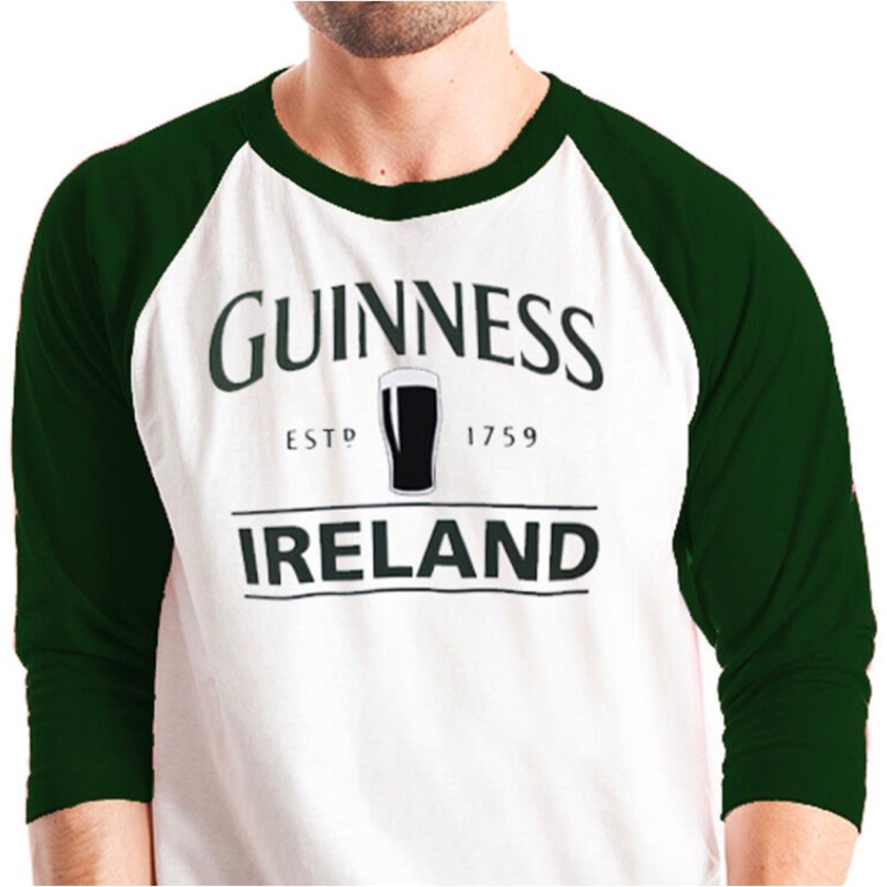 NWT Authentic Guinness Long-Sleeve Baseball Shirt